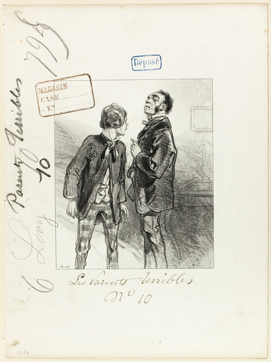 Les-Parents-Terribles Series: You Will Conjugate for Me 25 Times by Paul Gavarni