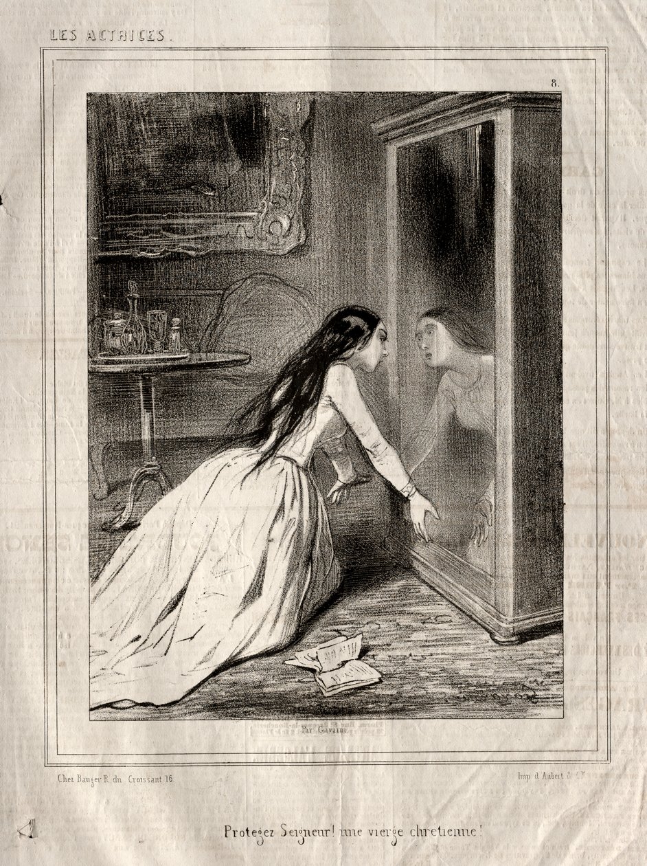 The Actresses: Protect, Lord! A Christian Virgin by Paul Gavarni