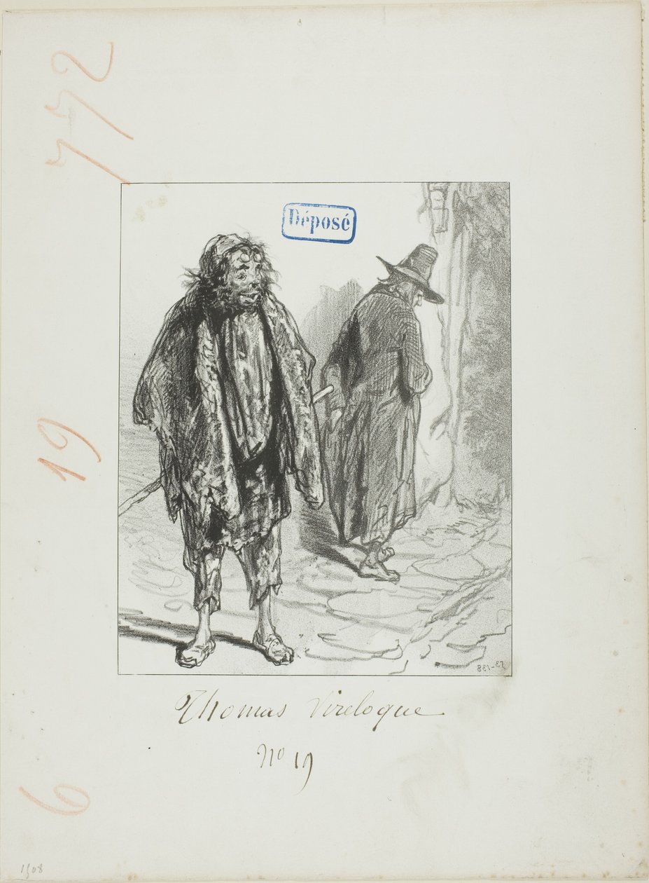 Les Propos de Thomas Vireloque: Figaro grown old-becomes Bazile by Paul Gavarni