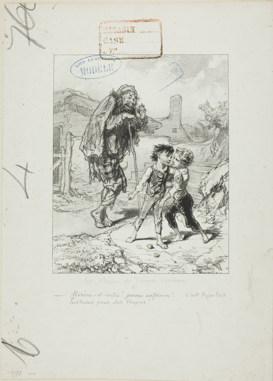 The Words of Thomas Vireloque: Misery and Heart - Quarrel for Tops by Paul Gavarni