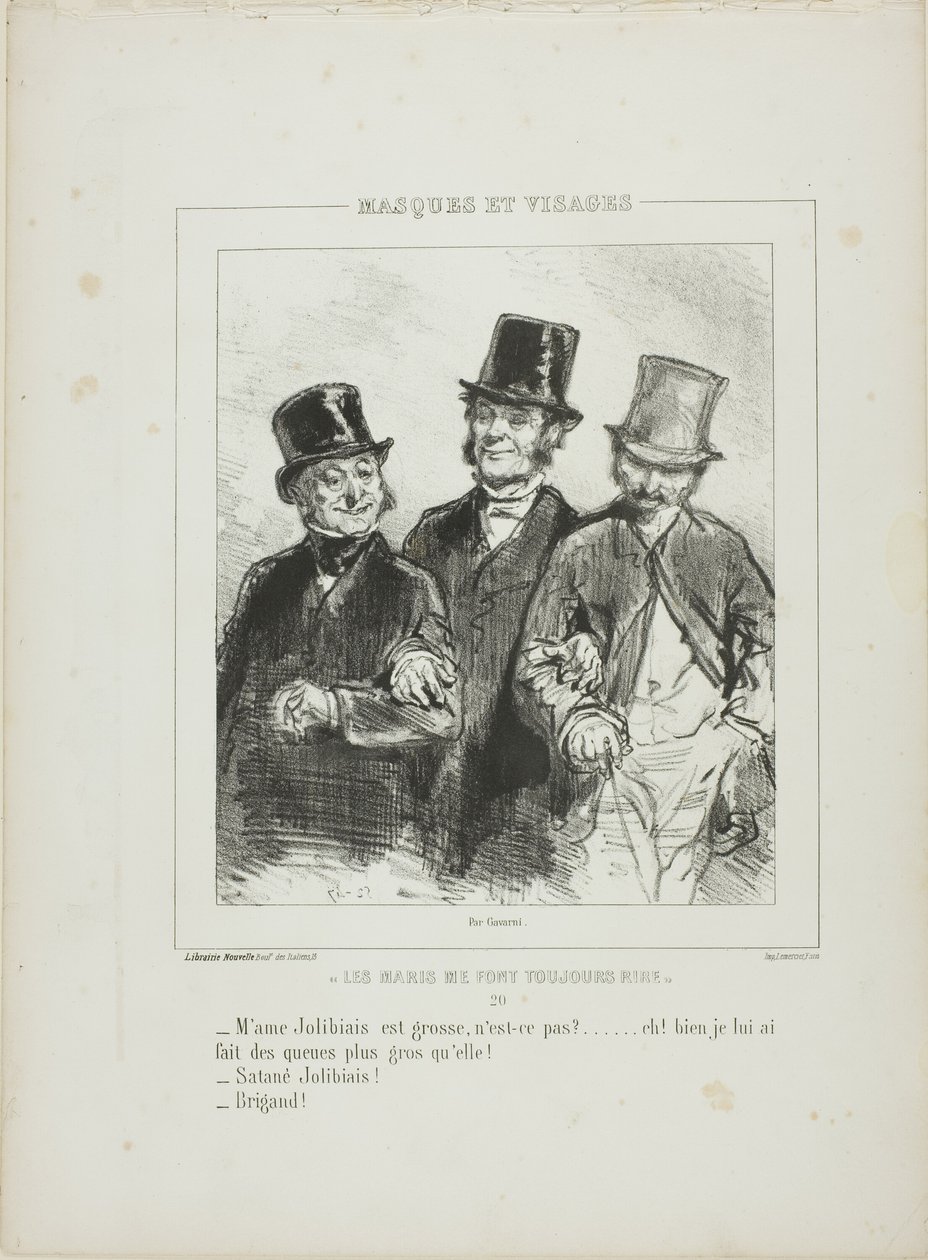 Husbands Always Make Me Laugh: Madame Jolibiais is Fat... by Paul Gavarni