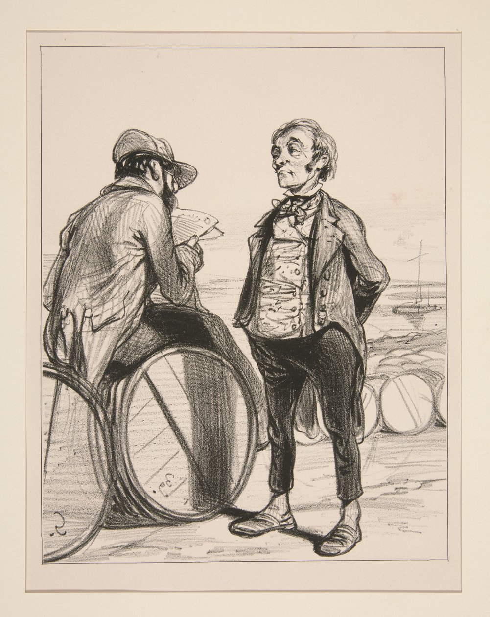 "Gentlemen! I will finally respond to the grave and pressing words that have just been spoken at this tribune...." by Paul Gavarni