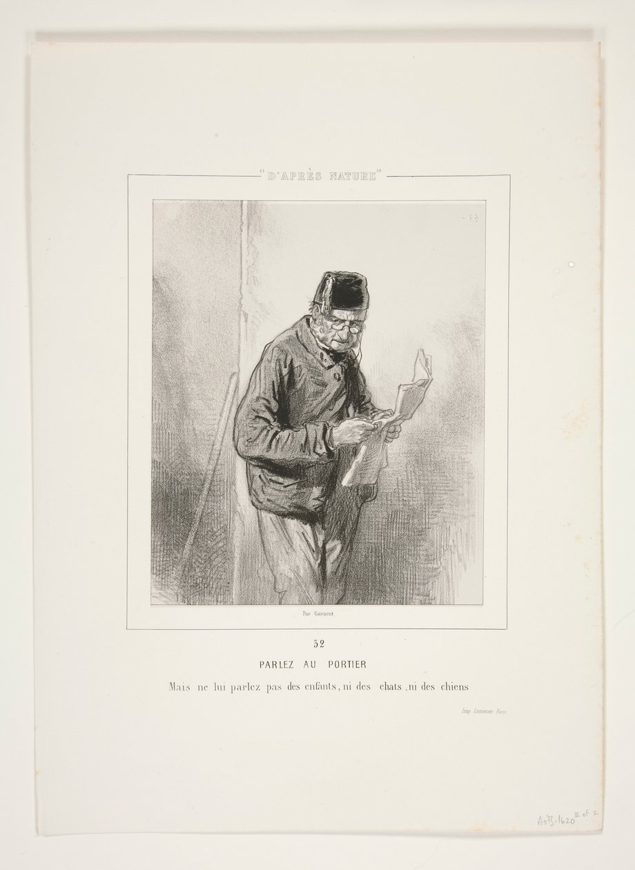 Talk to the Porter. But Do Not Talk to Him About Children, Cats, or Dogs. by Paul Gavarni