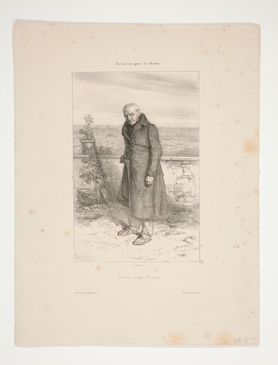 Ninety Years (Chevallier, Father of Gavarni) by Paul Gavarni
