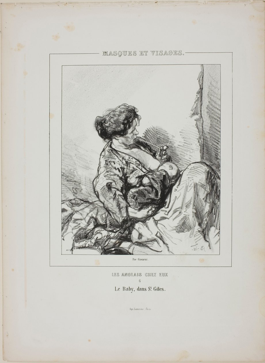 The Baby in Saint-Giles, from Masques et Visages by Paul Gavarni