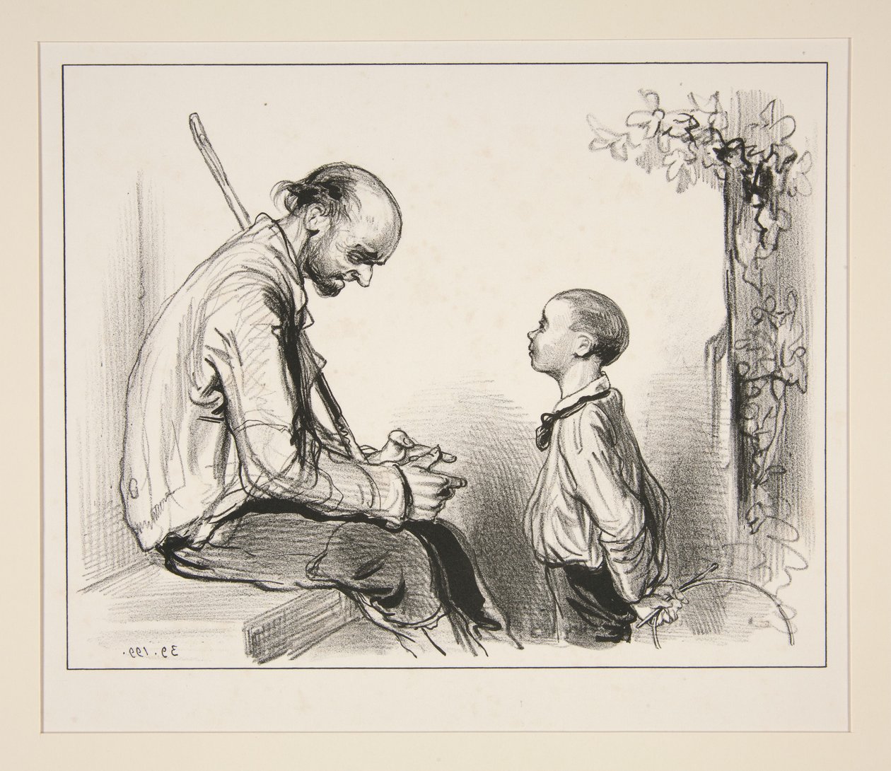 You lie, child, out of greed, young man you will lie out of love... by Paul Gavarni