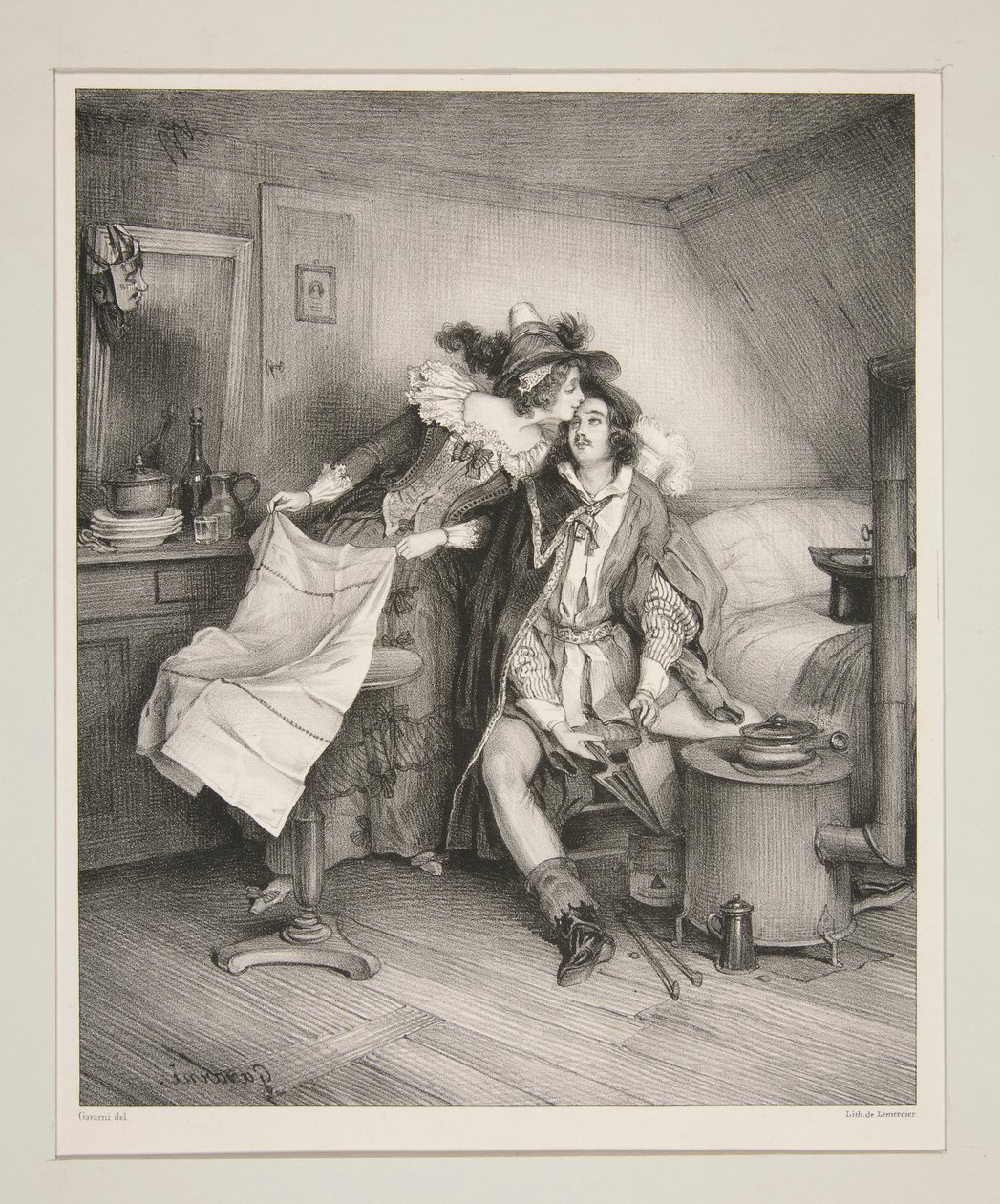 A Supper After a Masquerade by Paul Gavarni