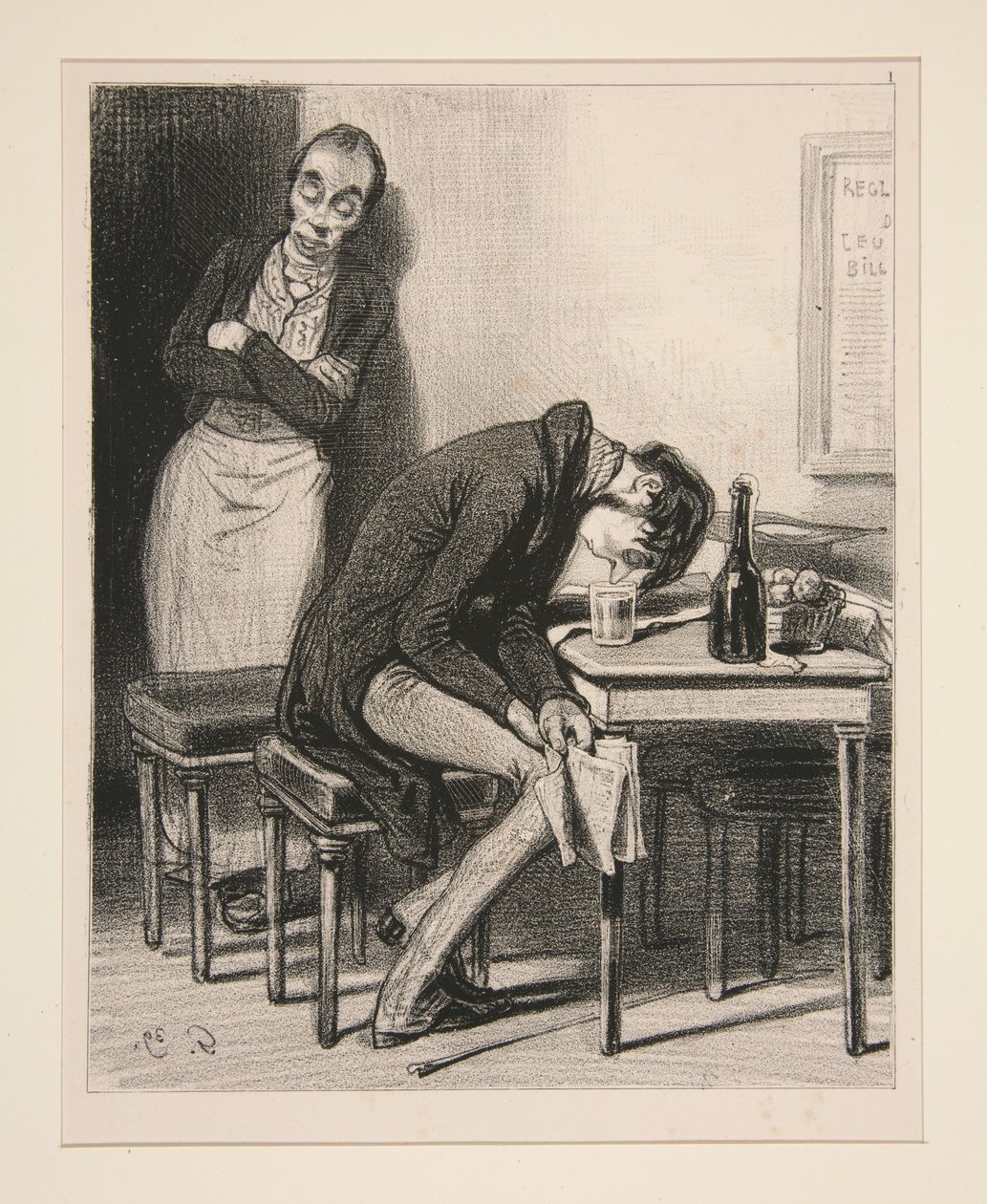 "A third time she did not escape me, and I believed myself forgiven..." by Paul Gavarni