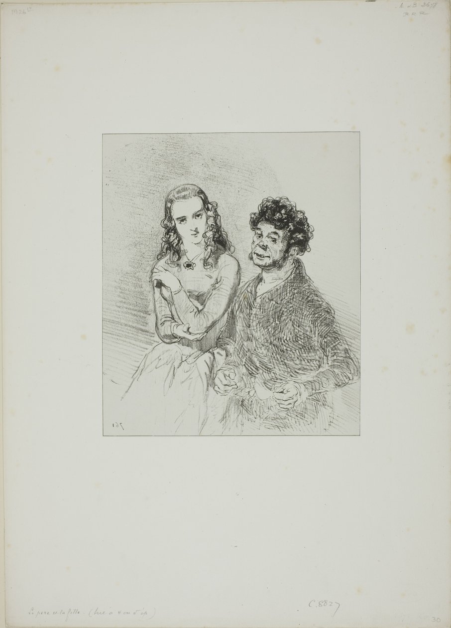 Untitled (Father and Daughter) by Paul Gavarni