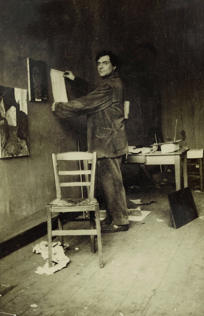 Amedeo Modigliani in His Studio, c.1915 by Paul Guillaume
