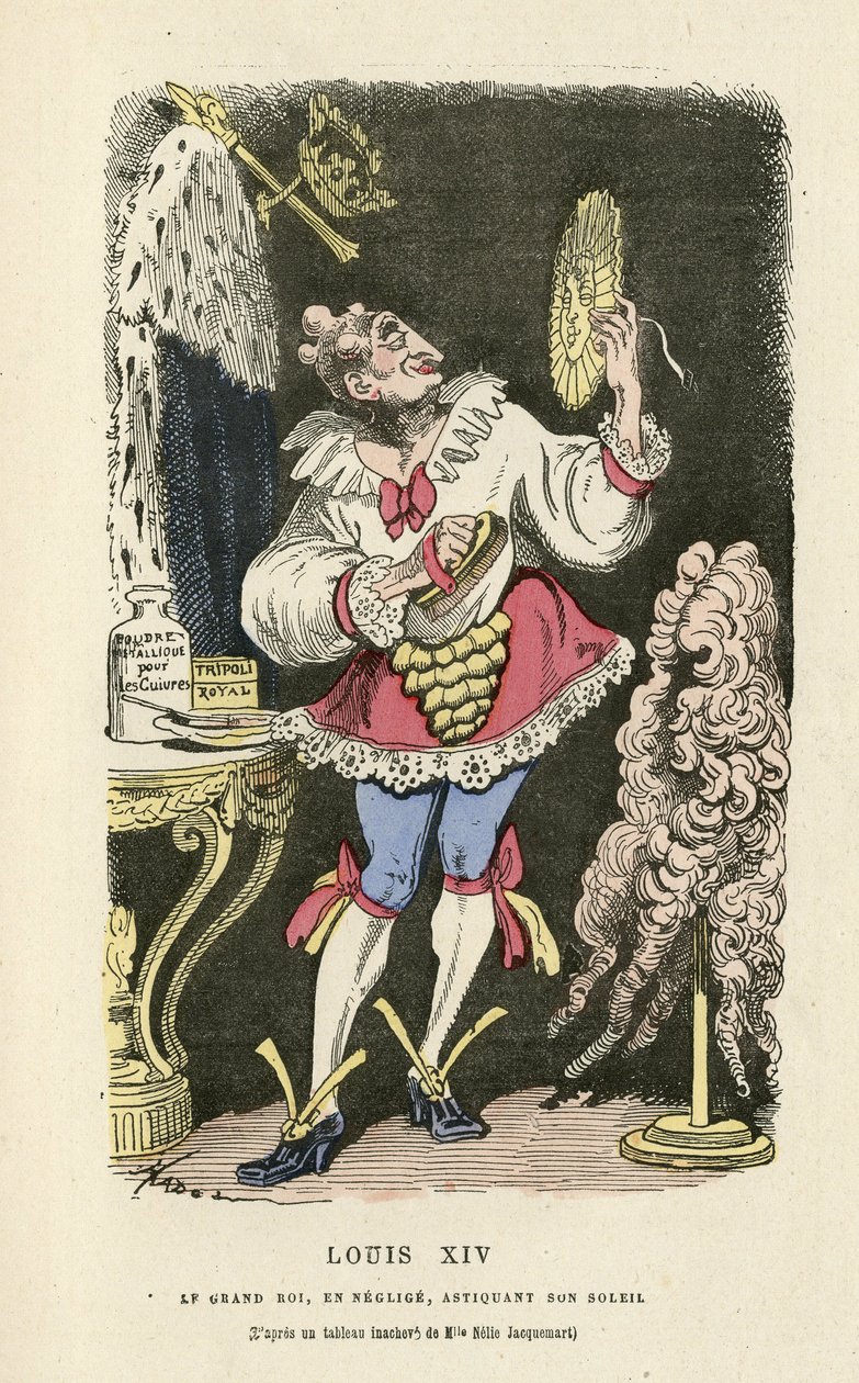 Illustration in Histoire de France tintamarresque, ca. 1880 by Paul Hadol