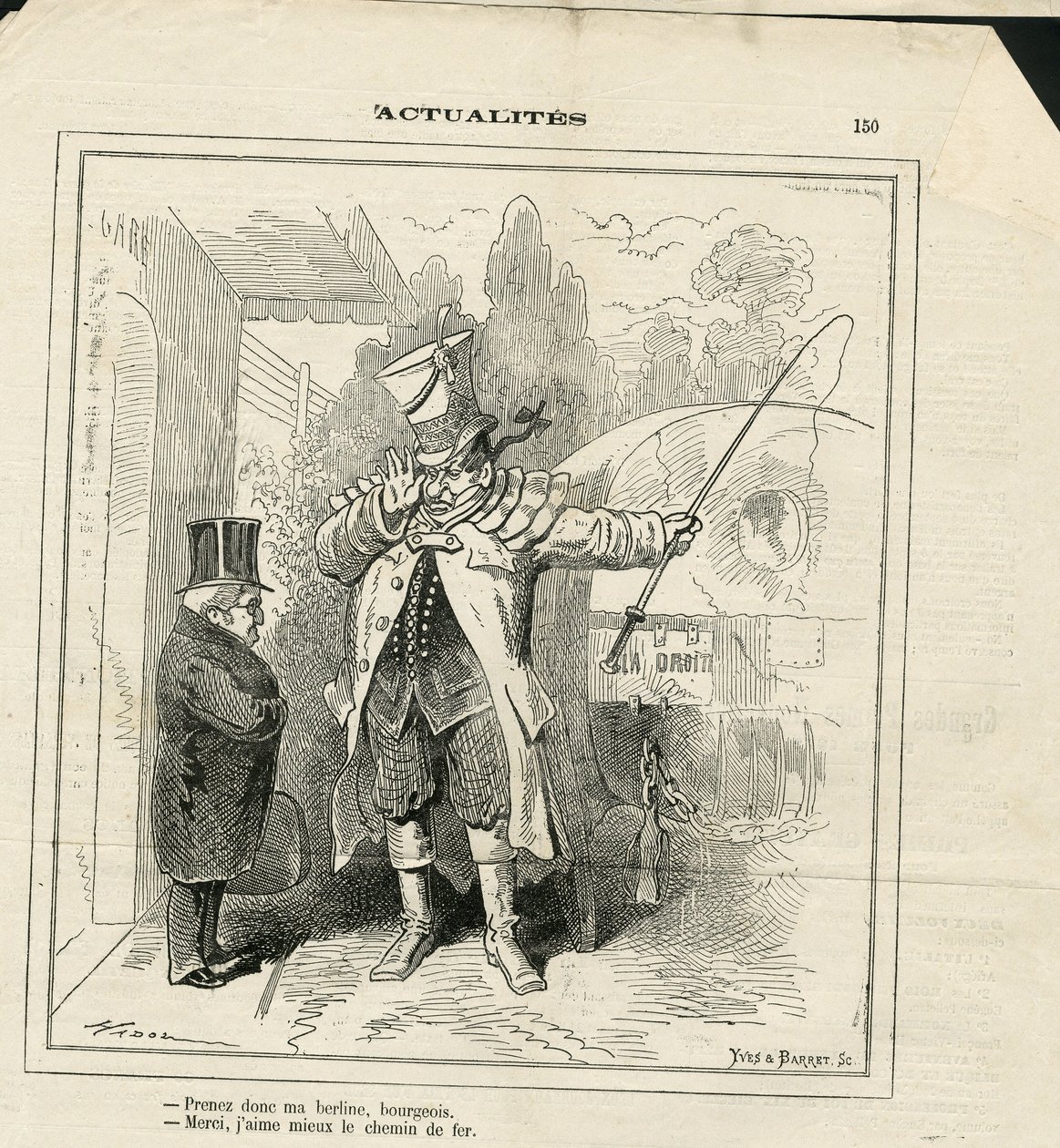 Illustration of Hadol (1835-1875) in Le Charivari by Paul Hadol