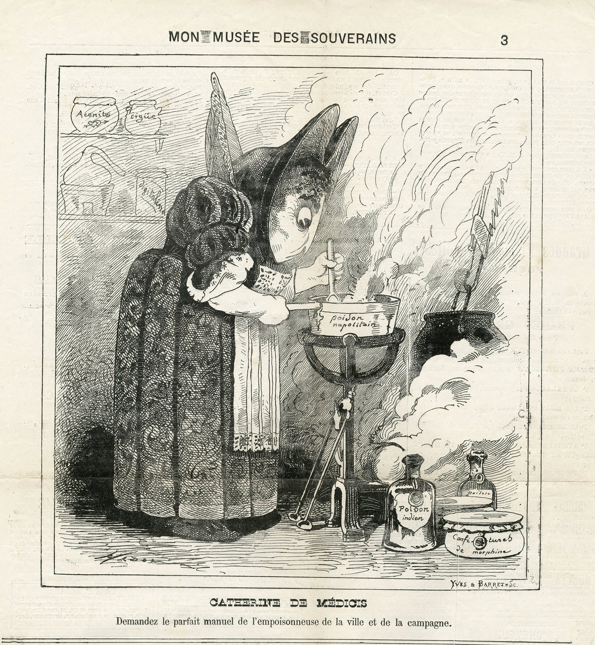 Illustration in The Charivari by Paul Hadol