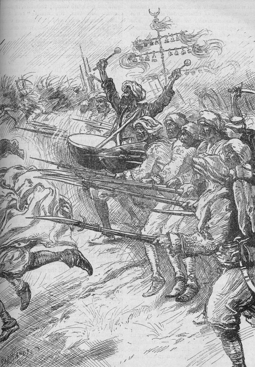 The Janissaries Rushed To The Attack At Full Speed And With Fixed Bayonets by Paul Hardy