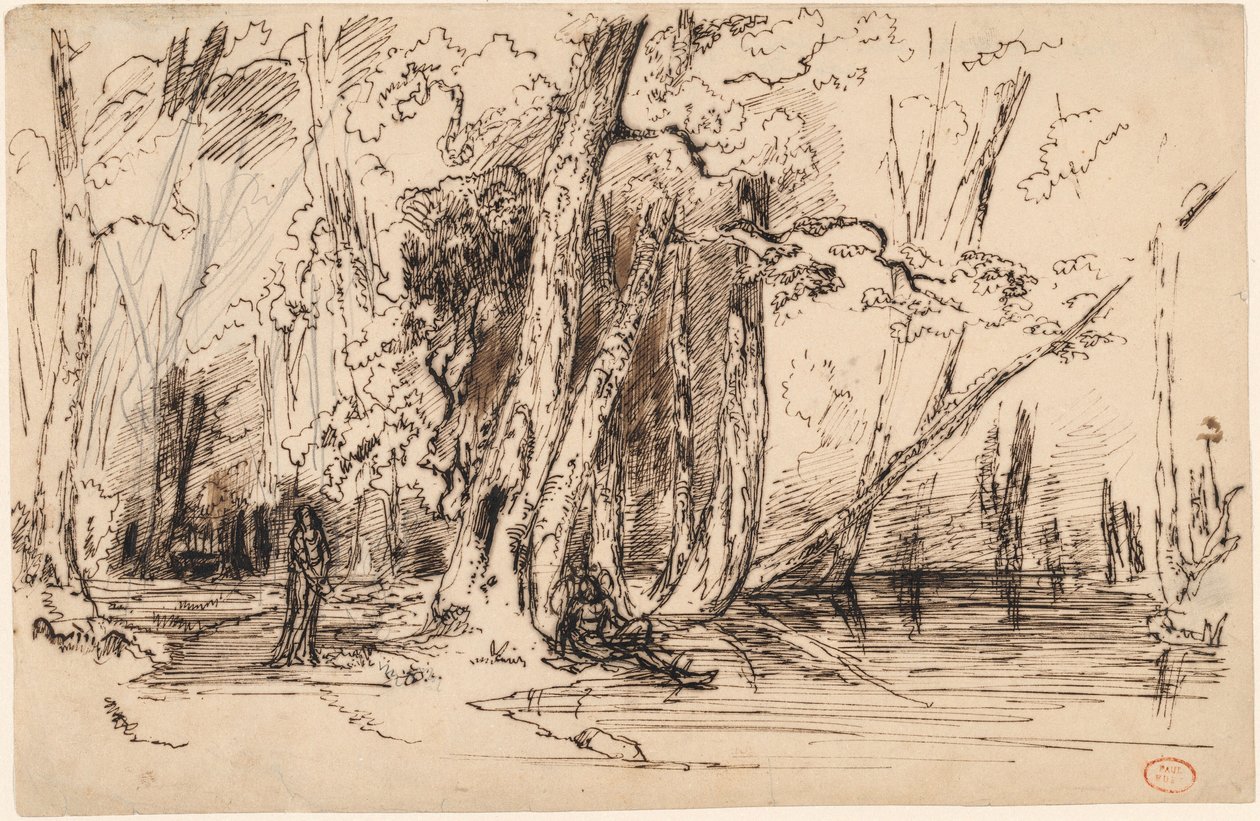 Flooding in the Forest of the Ile Séguin by Paul Huet