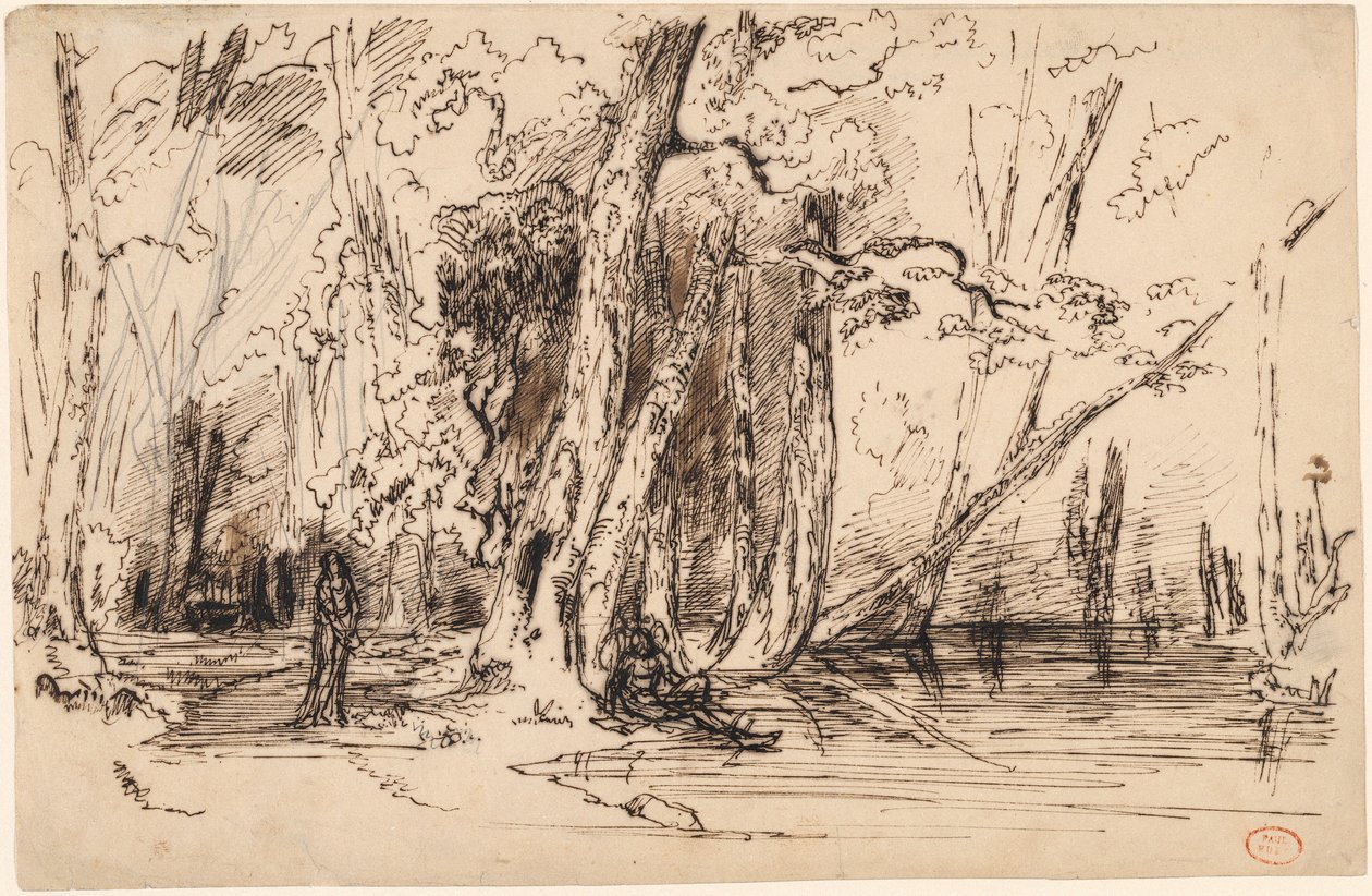 Flooding in the Forest of the Ile Séguin by Paul Huet
