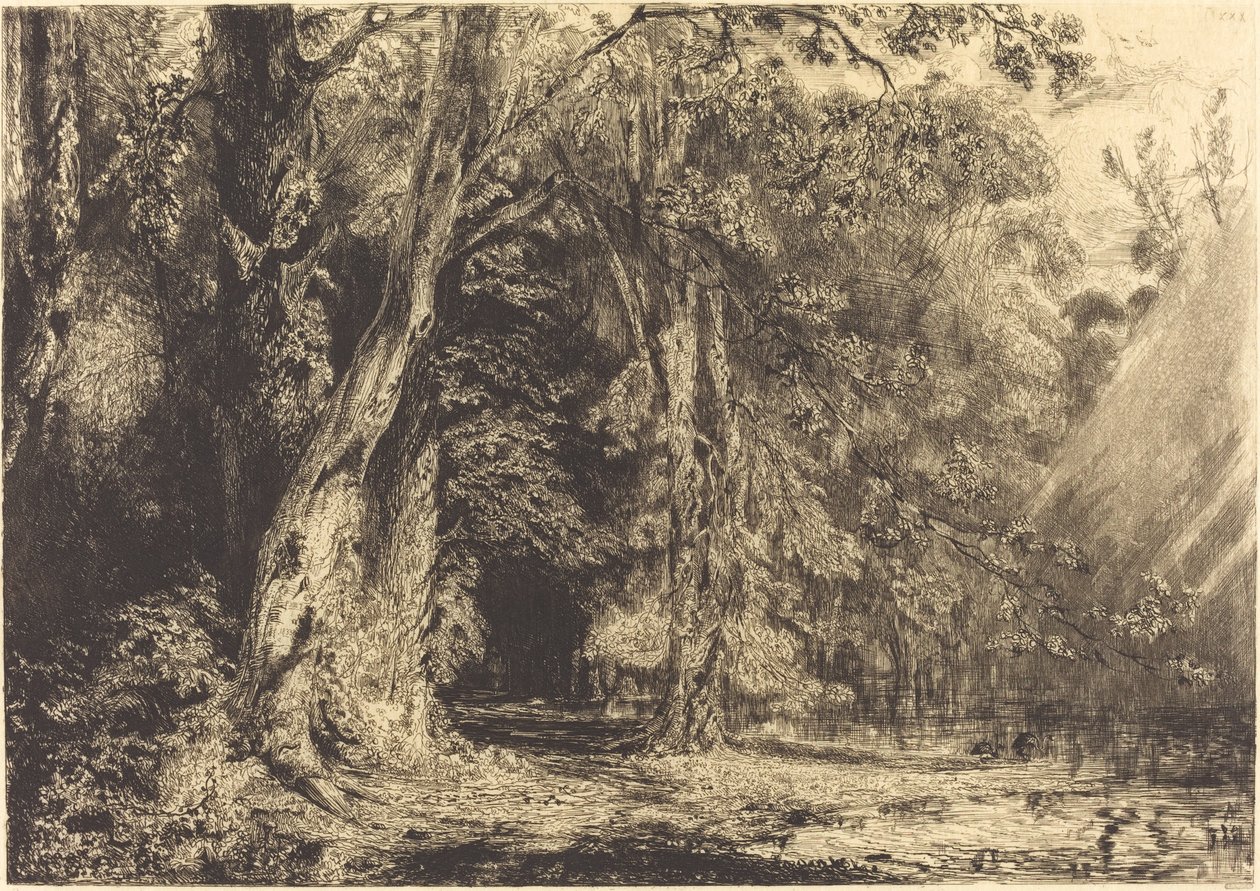 Flooding in the Forest of the Ile Séguin by Paul Huet