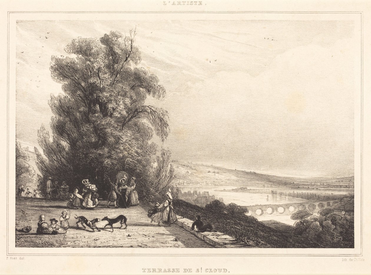 Terrace of Saint-Cloud by Paul Huet