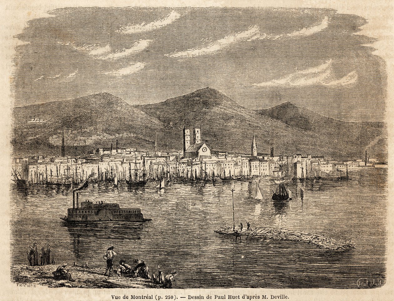 View of Montreal by Paul Huet