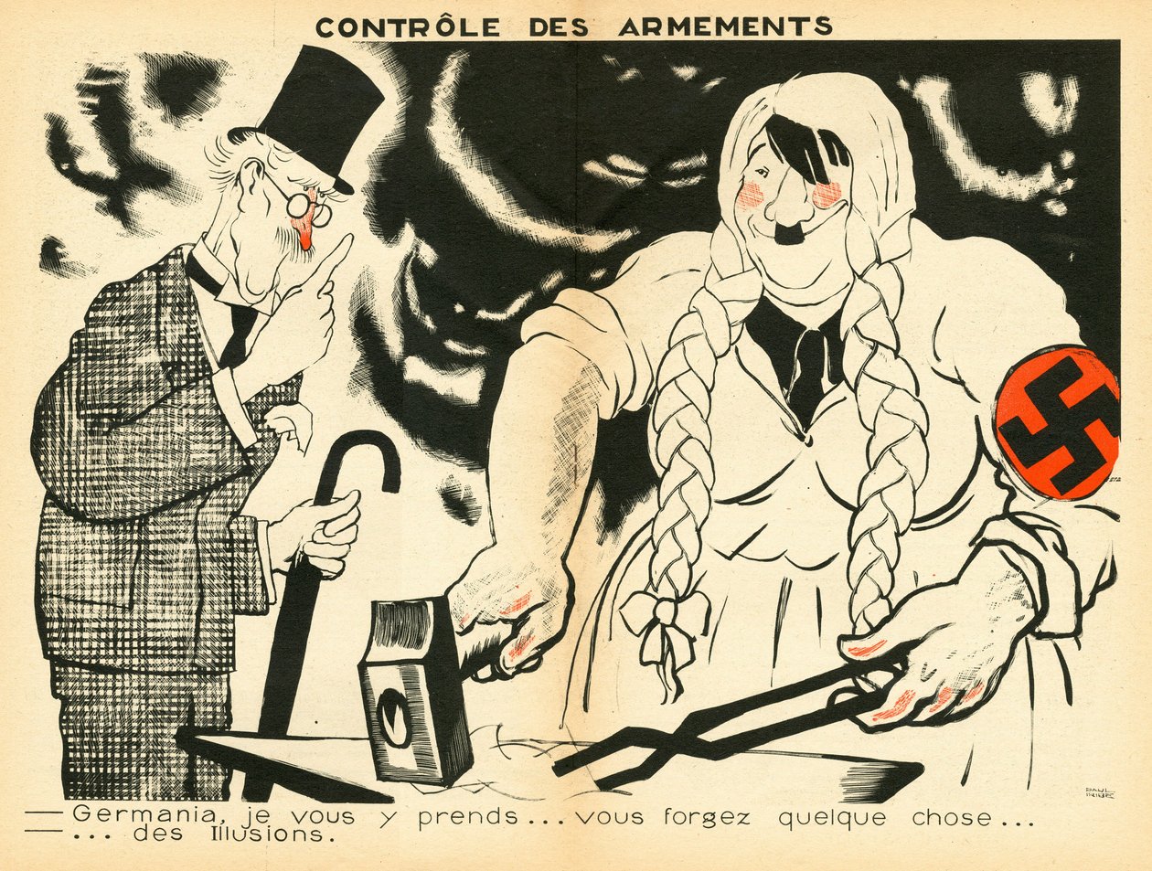 The Temoin, Satirical in Colors by Paul Iribe