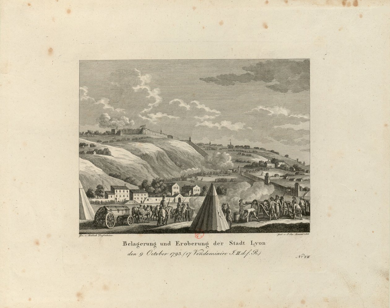 Siege and Taking of the City of Lyon: October 9, 1793 by Paul Jacob Laminit