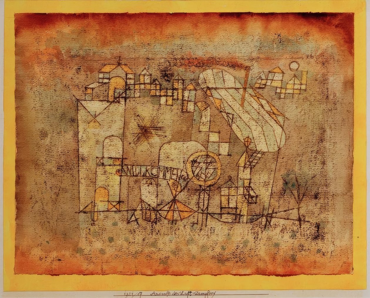 Arrival of the Airship by Paul Klee
