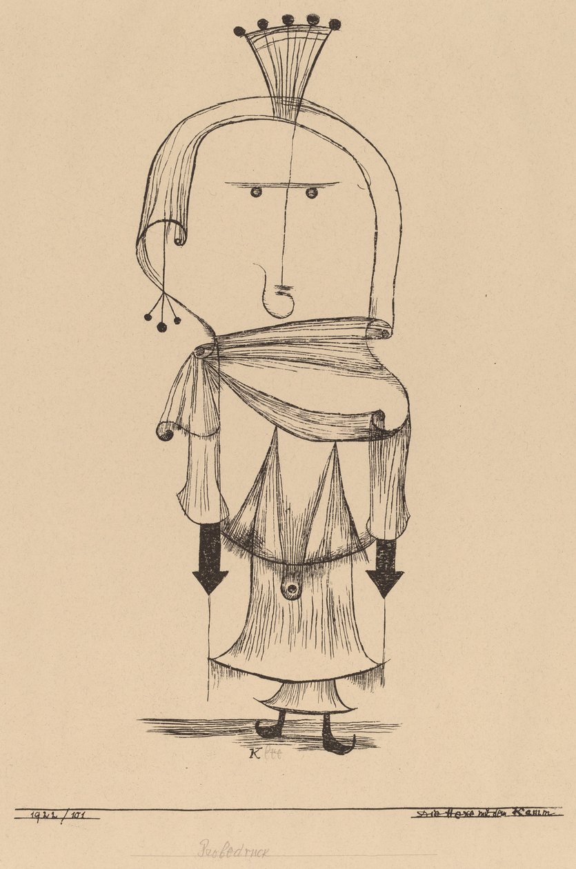 Witch with a Comb by Paul Klee