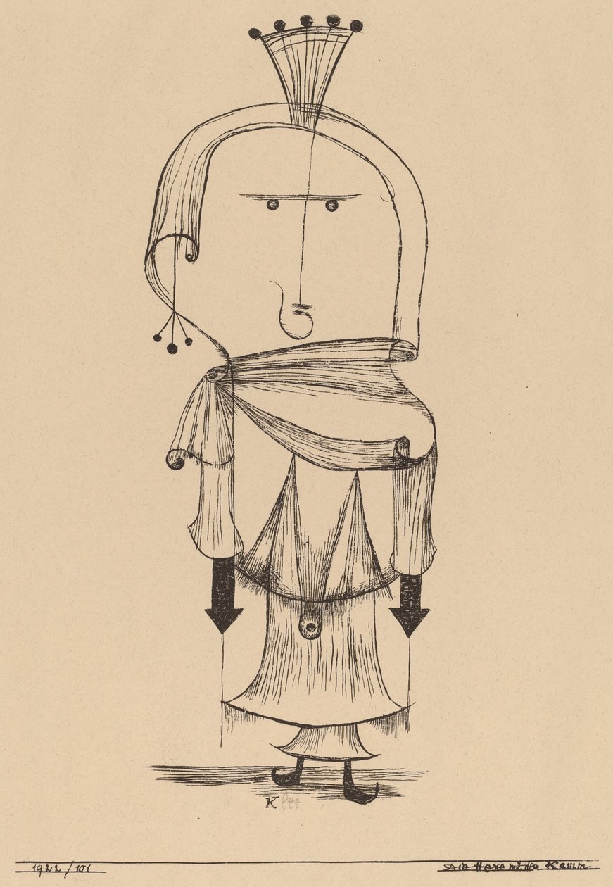 Witch with a Comb by Paul Klee