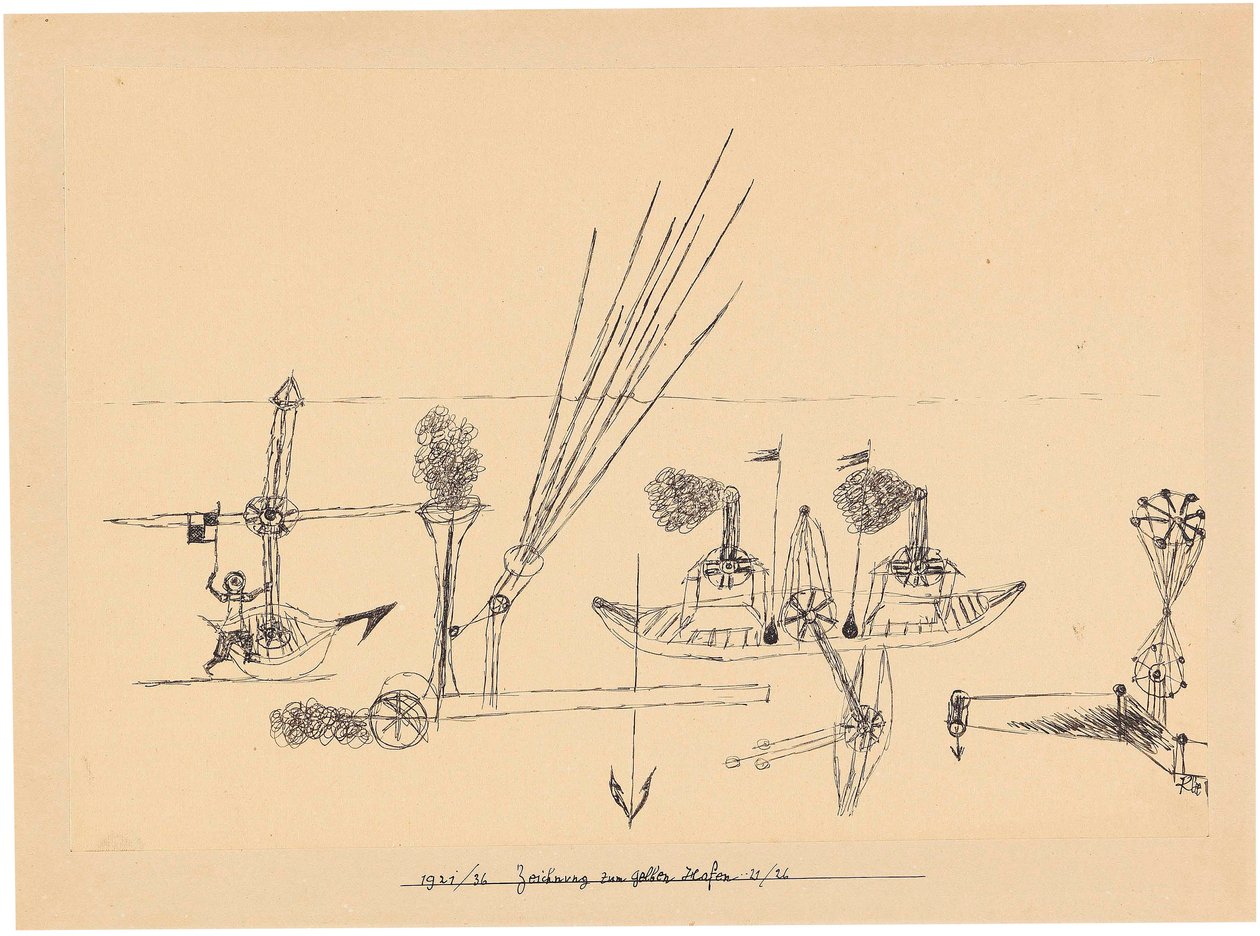 Drawing for Yellow Harbor by Paul Klee
