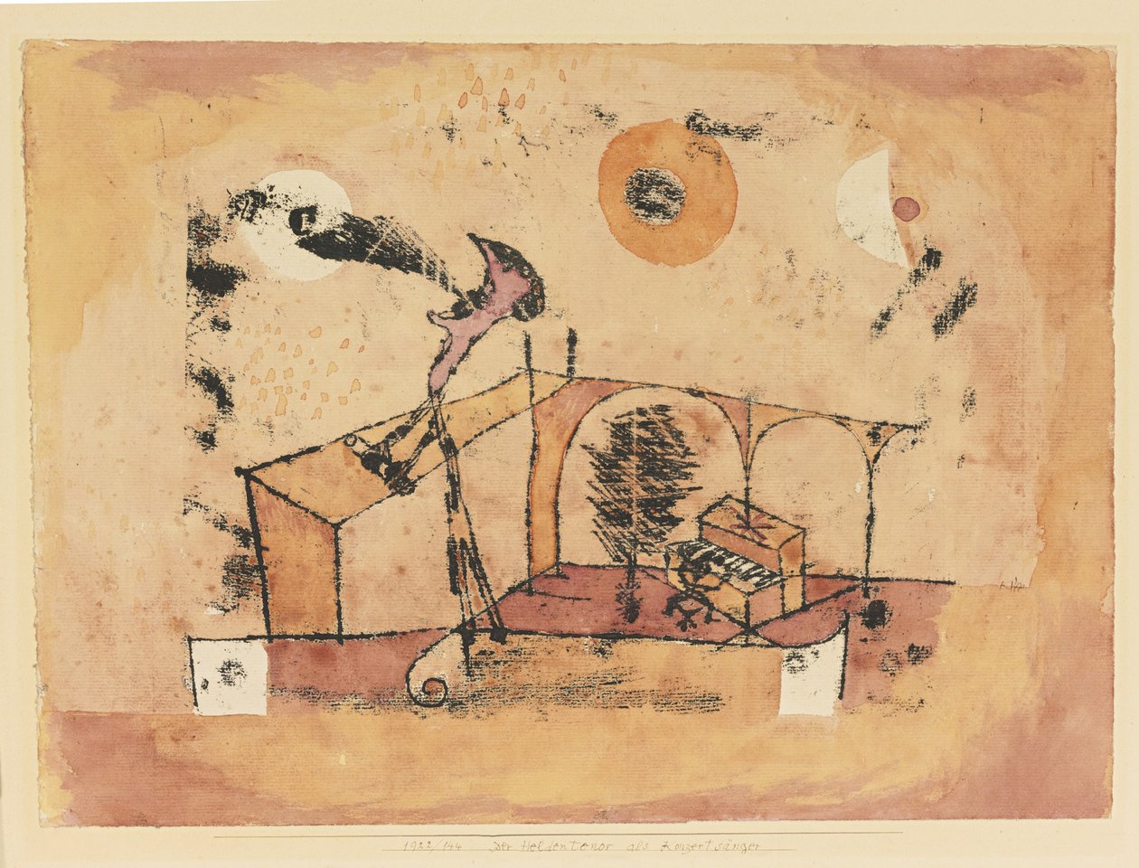 The Heroic Tenor As a Concert Singer, 1922 by Paul Klee