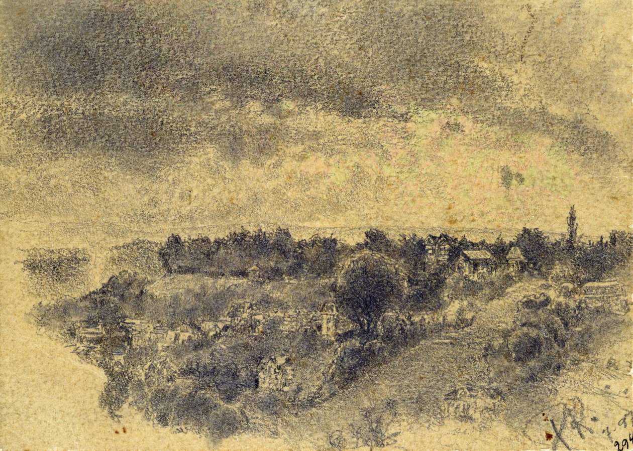 Untitled (Berne, View onto the Rosengarten) by Paul Klee
