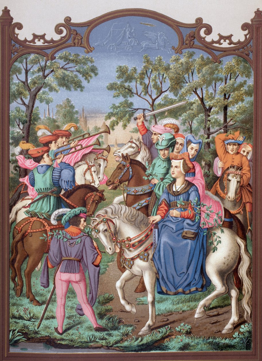 15th Century Chateau Life: Starting Out on a Promenade by Paul Lacroix
