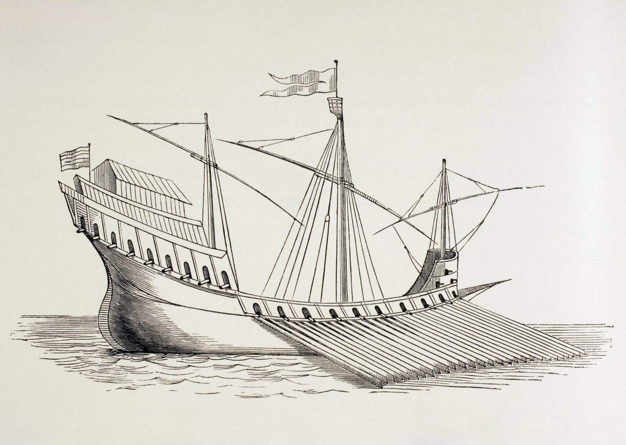 16th Century Galley by Paul Lacroix