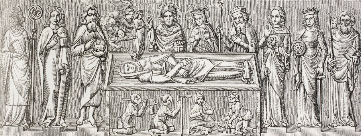 After the Bas-Relief on the Tomb of Elisabeth of Hungary by Paul Lacroix