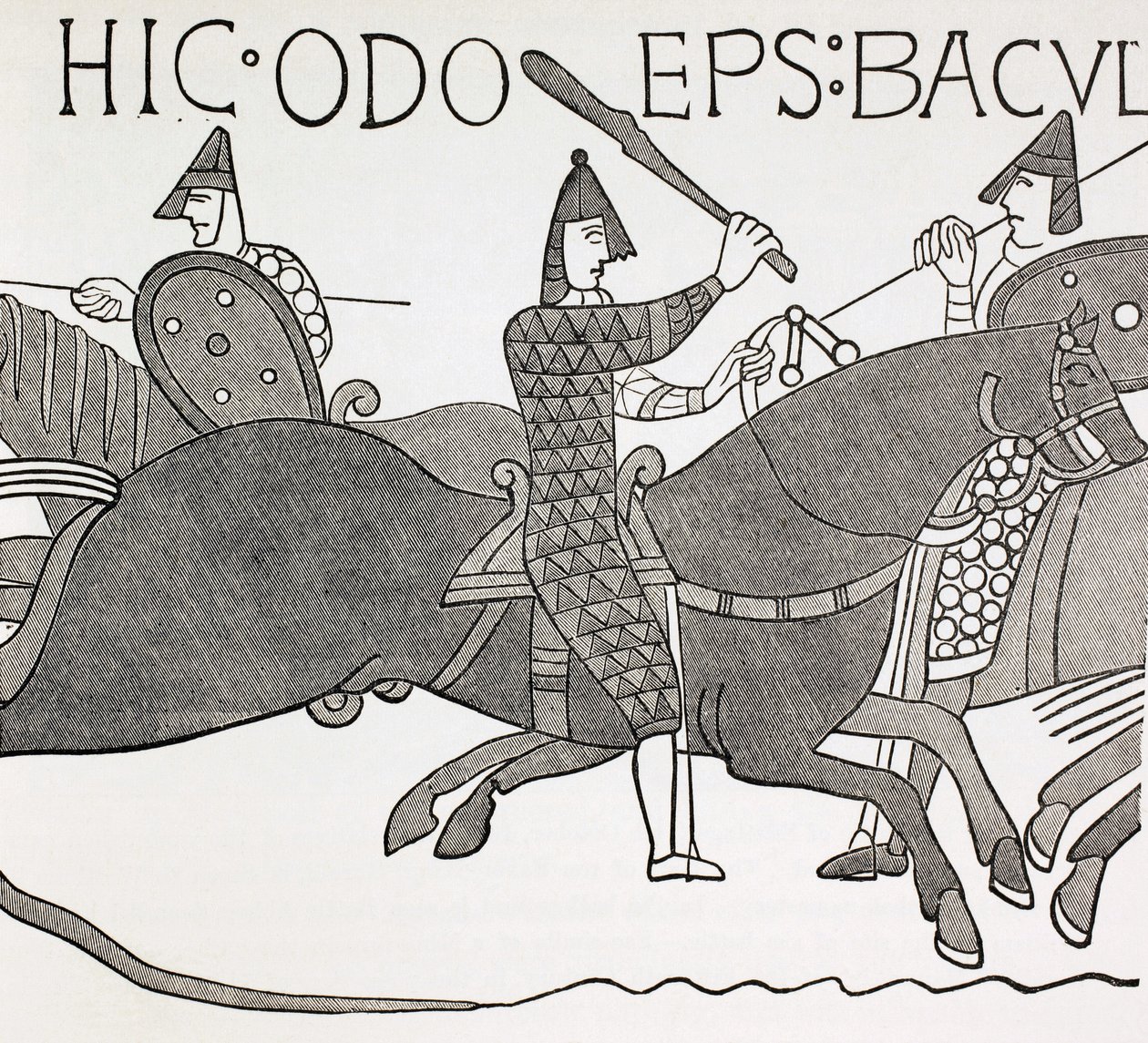 Bishop Edues Encouraging Soldiers at the Battle of Hastings (after a detail in the Bayeux Tapestry) by Paul Lacroix