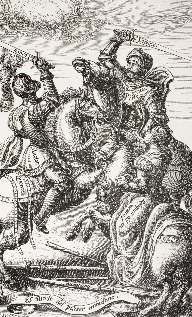 Chivalry Represented by Allegorical Figures (after a 16th century copperplate) by Paul Lacroix