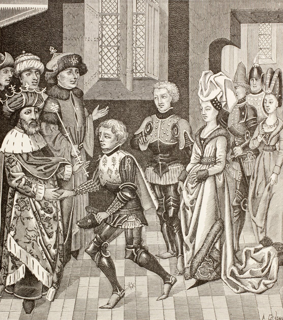 Reception of Gautier-Sans-Avoir by the King of Hungary by Paul Lacroix