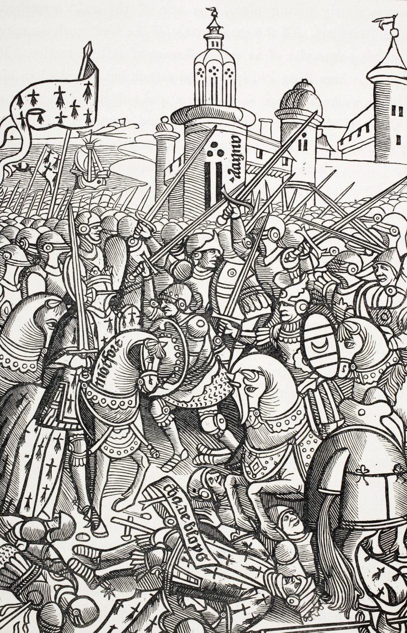 The Battle of Auray, France, September 29 by Paul Lacroix