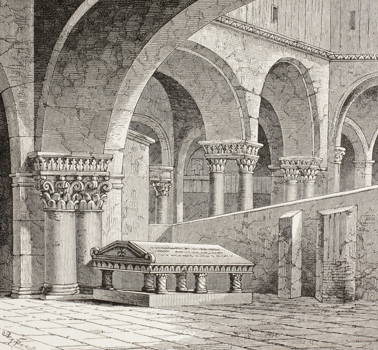 Tomb of Godfrey de Bouillon, c.1060-1100, Church of the Holy Sepulchre, Jerusalem by Paul Lacroix