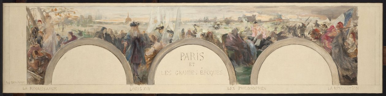 Sketch for the Entrance Hall of the Hôtel de Ville de Paris: Paris and the Great Epochs by Paul Louis Delance