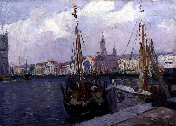 The Port of Ostend by Paul Mathieu