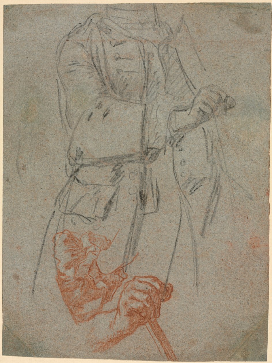 Studies of a Costume, Sleeve, and Hand by Paul Michel Hossard