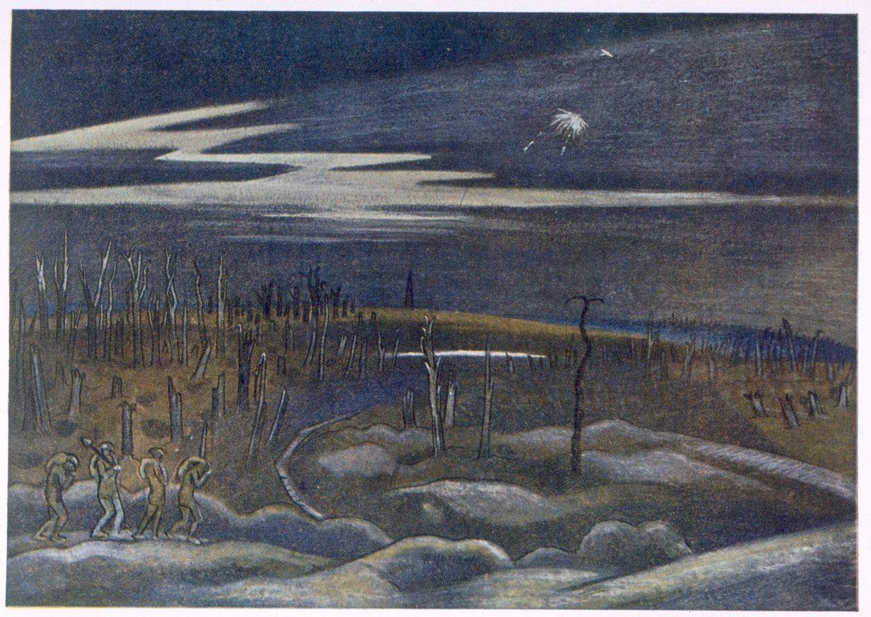 Meadow with Copse, from British Artists at the Front, Continuation of The Western Front, Part Three, Paul Nash by Paul Nash