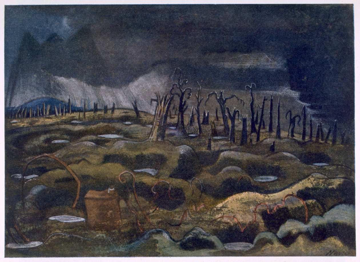 Nightfall, from British Artists at the Front, Continuation of The Western Front, Part Three, Paul Nash by Paul Nash