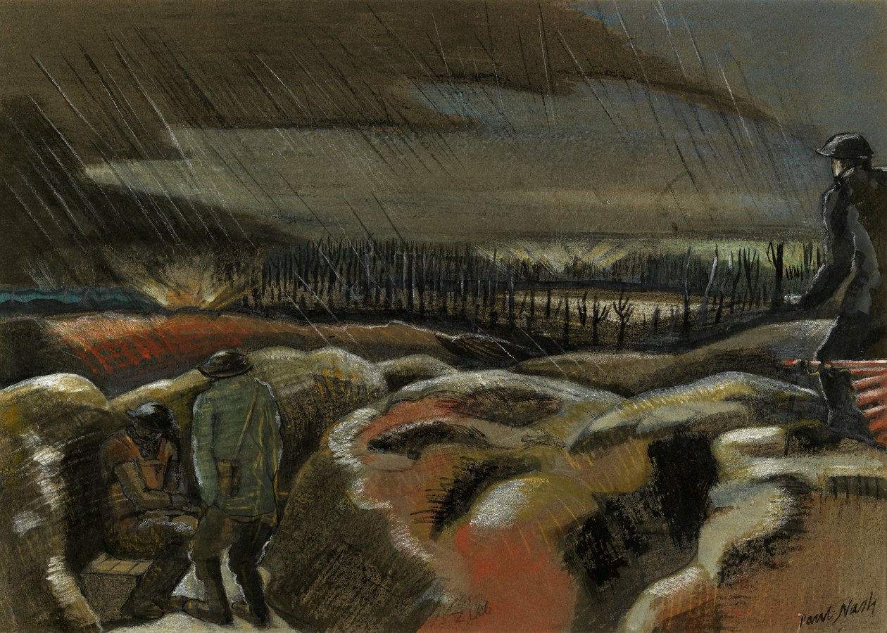 Shellburst, Zillebeke by Paul Nash