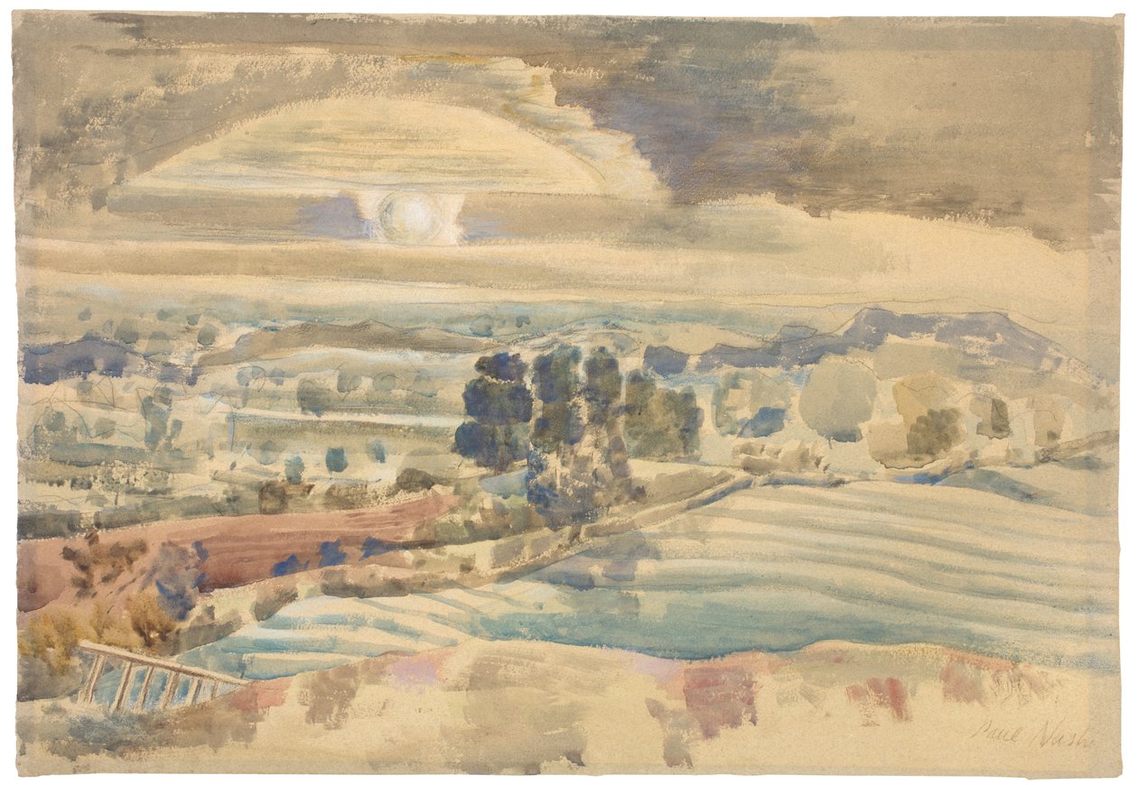 Sunrise over Valley by Paul Nash
