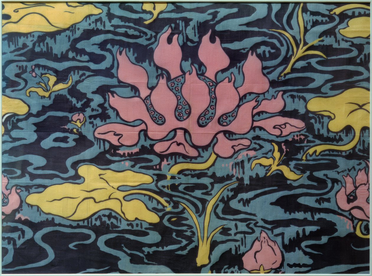 Decorative Fabric with Water Lily by Paul Elie Ranson