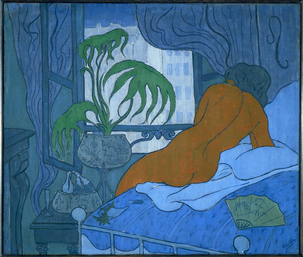 The Blue Room, or Nude with Fan. 1891 by Paul Ranson