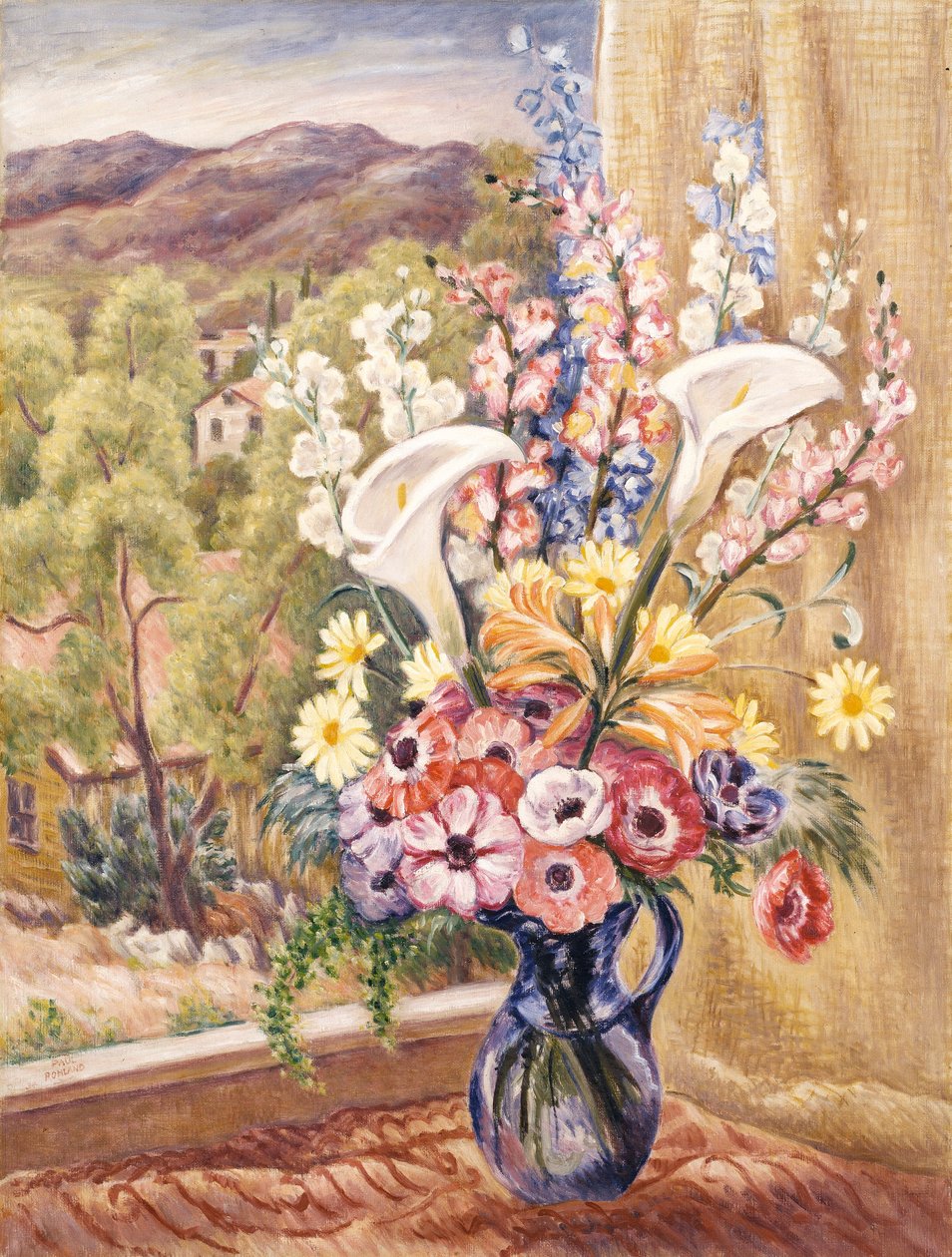 Bouquet in Window by Paul Rohland