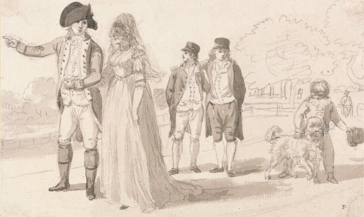 A Family in Hyde Park by Paul Sandby